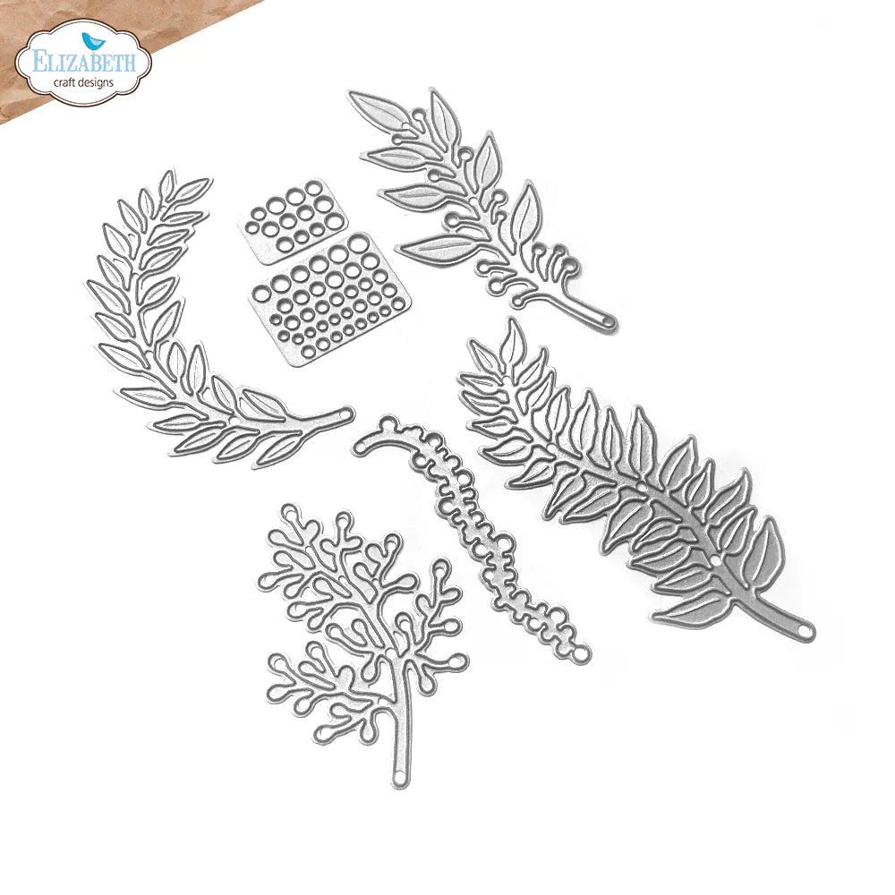 Elizabeth Craft Designs Greenery Fillers 2 Metal Die Set