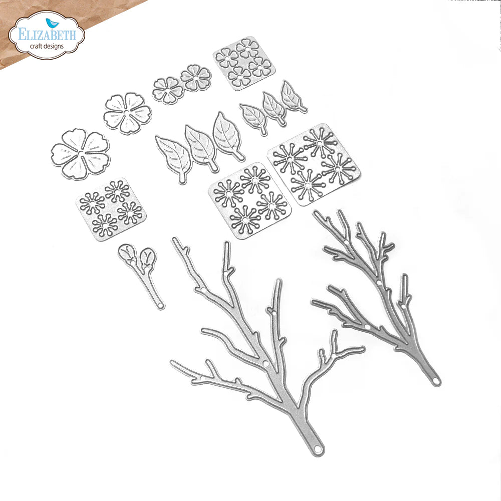 Elizabeth Craft Designs Cherry Blossom Metal Die Set