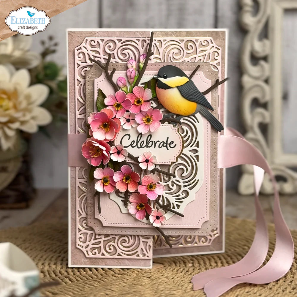 Elizabeth Craft Designs Cherry Blossom Metal Die Set