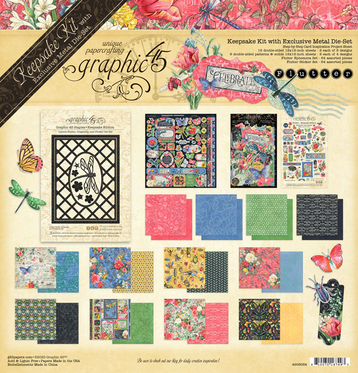 Graphic 45 Flutter - Keepsake Kit (with Exclusive Metal Die Set)