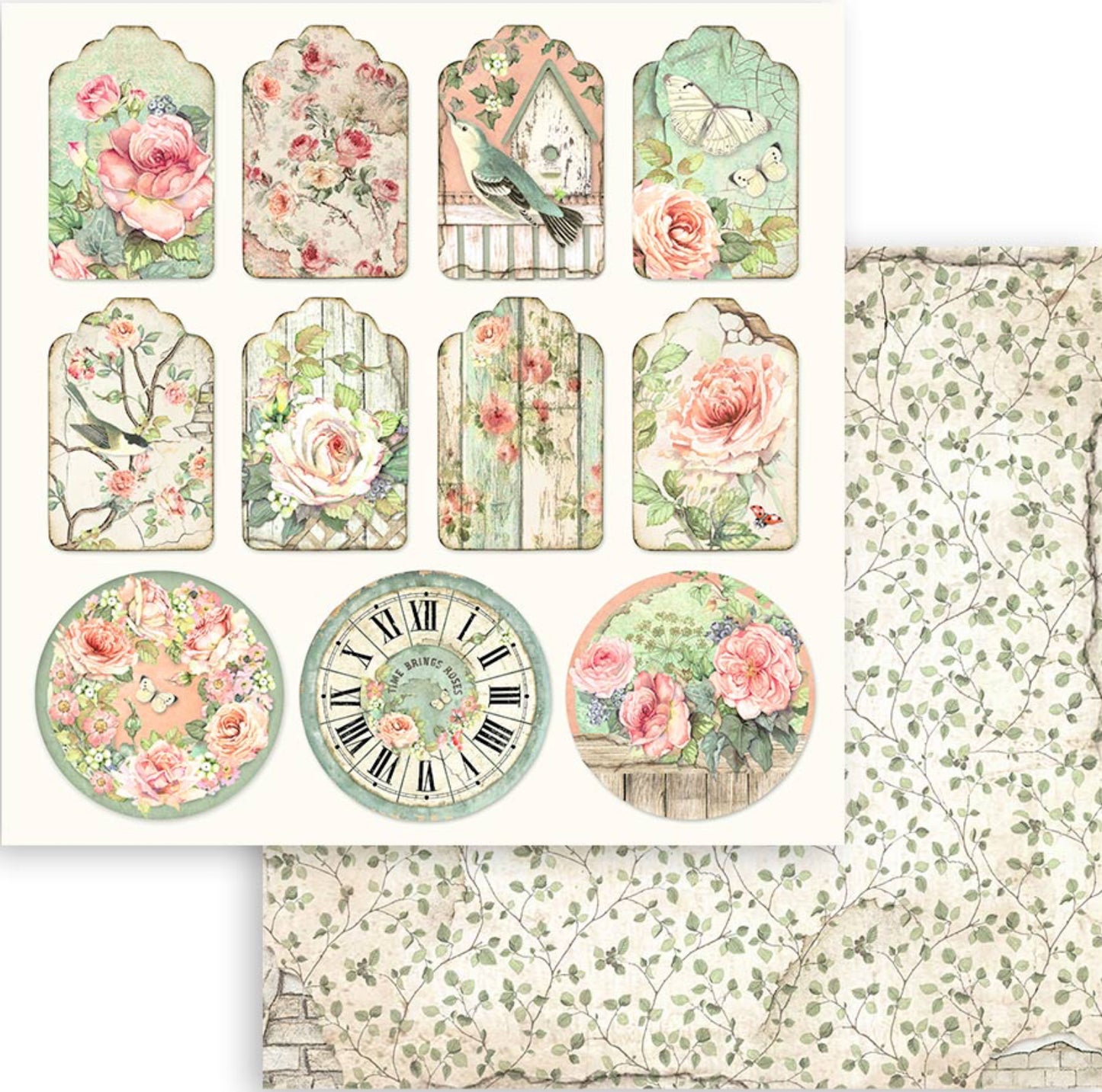 Stamperia House of Roses 12” x 12” Paper Pad