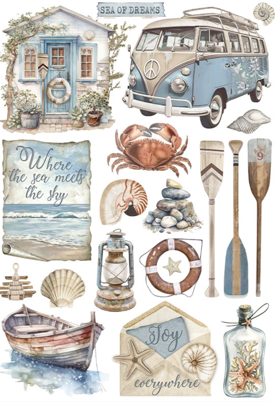 Stamperia Silent Sea Washi Pad (8 Sheets)