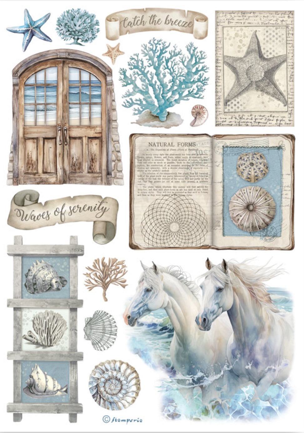 Stamperia Silent Sea Washi Pad (8 Sheets)