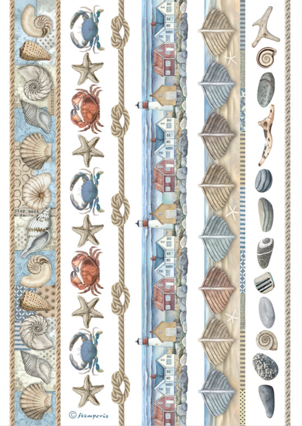 Stamperia Silent Sea Washi Pad (8 Sheets)