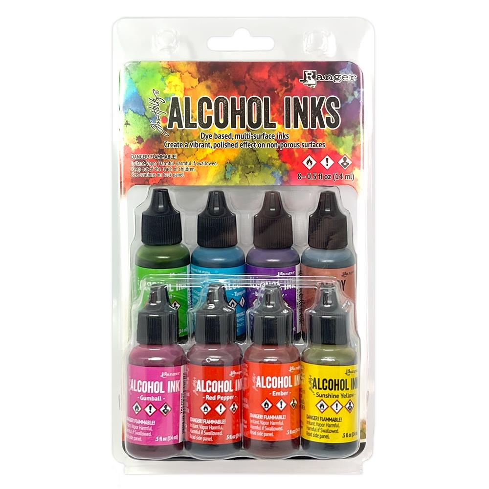 Kit de tinta con alcohol Tim Holtz®: espectro rosa/rojo