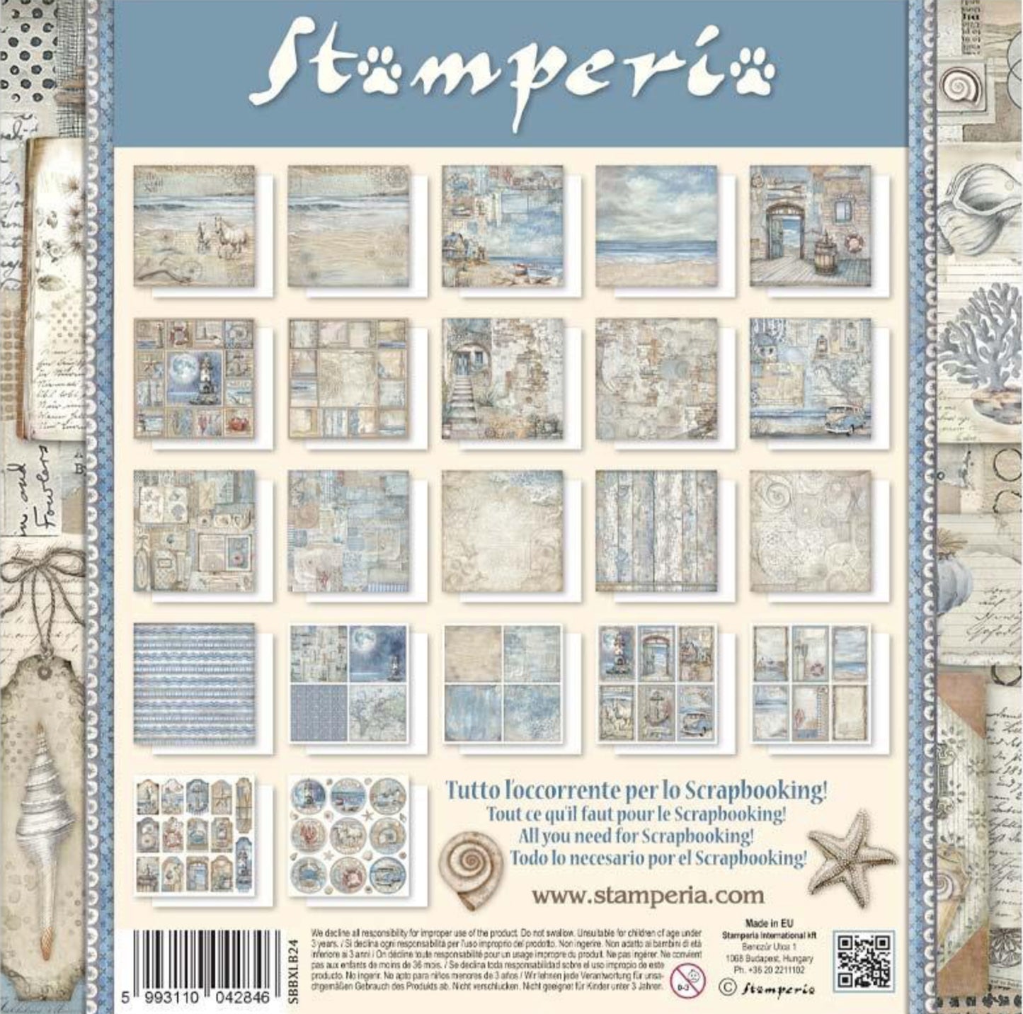 Stamperia Christmas Rose 12" x 12" Collectie Maxi Pad (22 enkelzijdig)