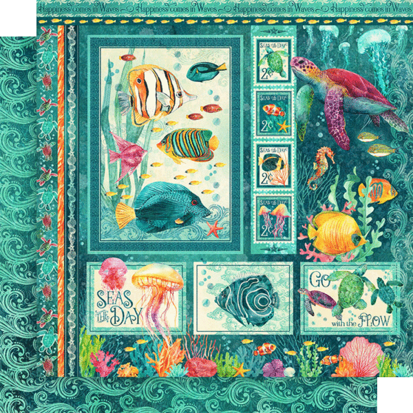 Graphic 45 Seas the Day 8” x 8” Collection Pack
