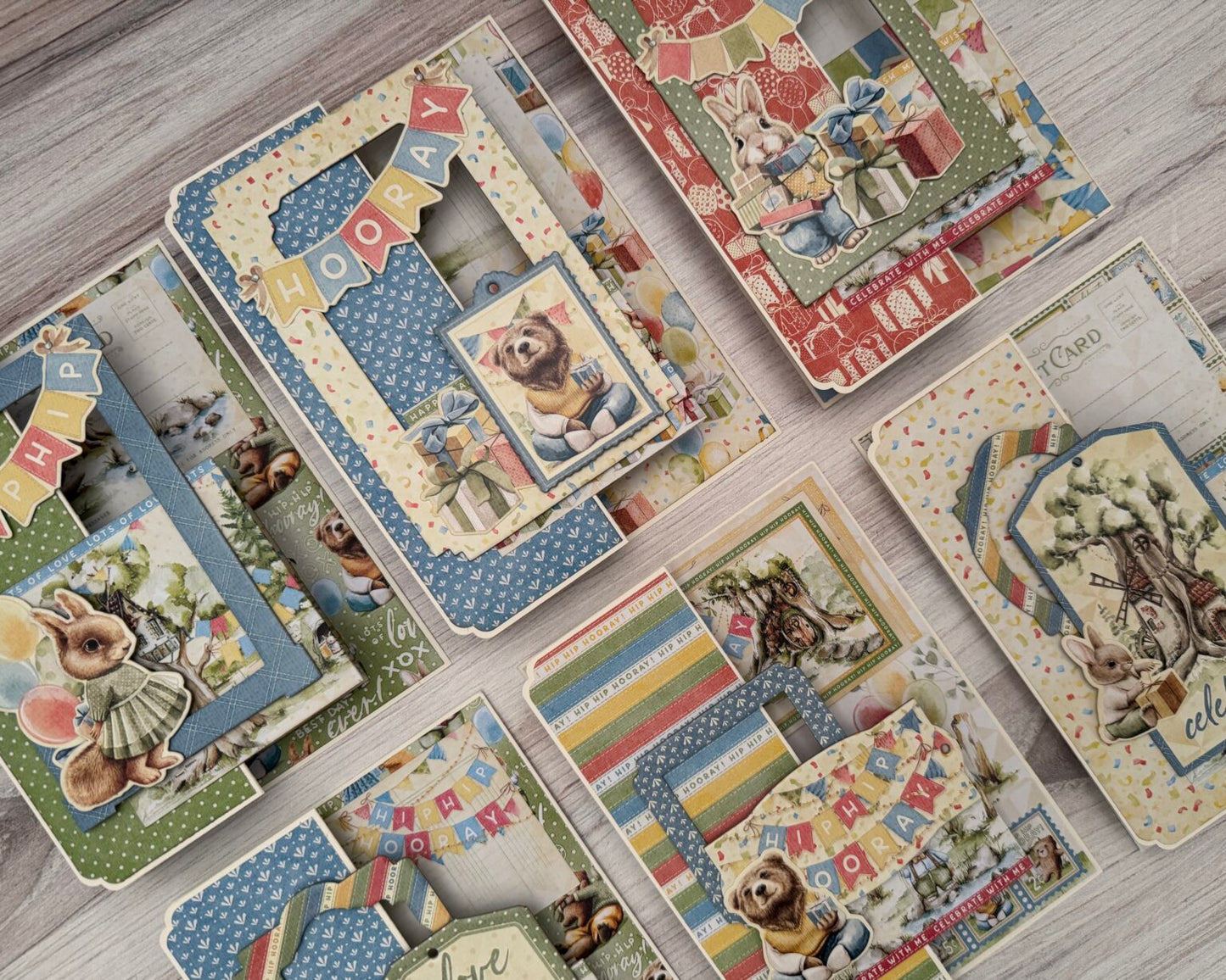 Graphic 45 Hip Hip Hooray - Z-Fold Card Set 2025 Kit 4