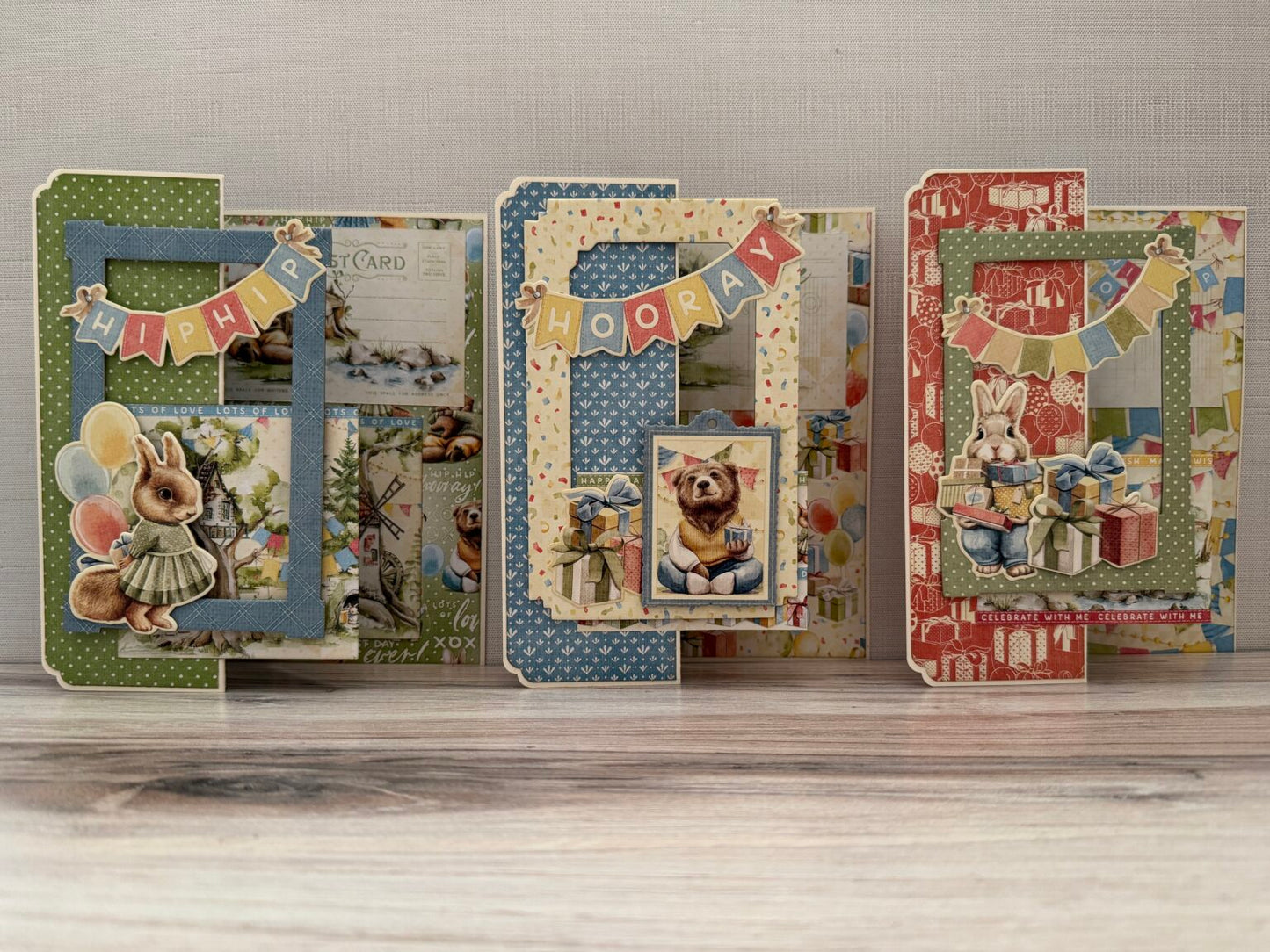 Graphic 45 Hip Hip Hooray - Z-Fold Card Set 2025 Kit 4