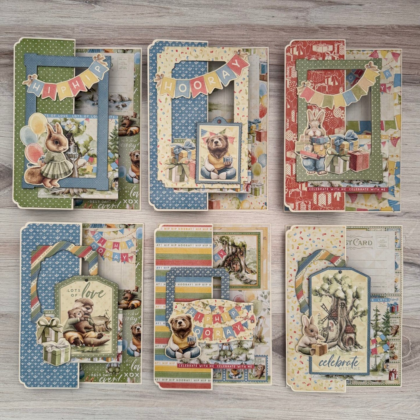 Graphic 45 Hip Hip Hooray - Z-Fold Card Set 2025 Kit 4