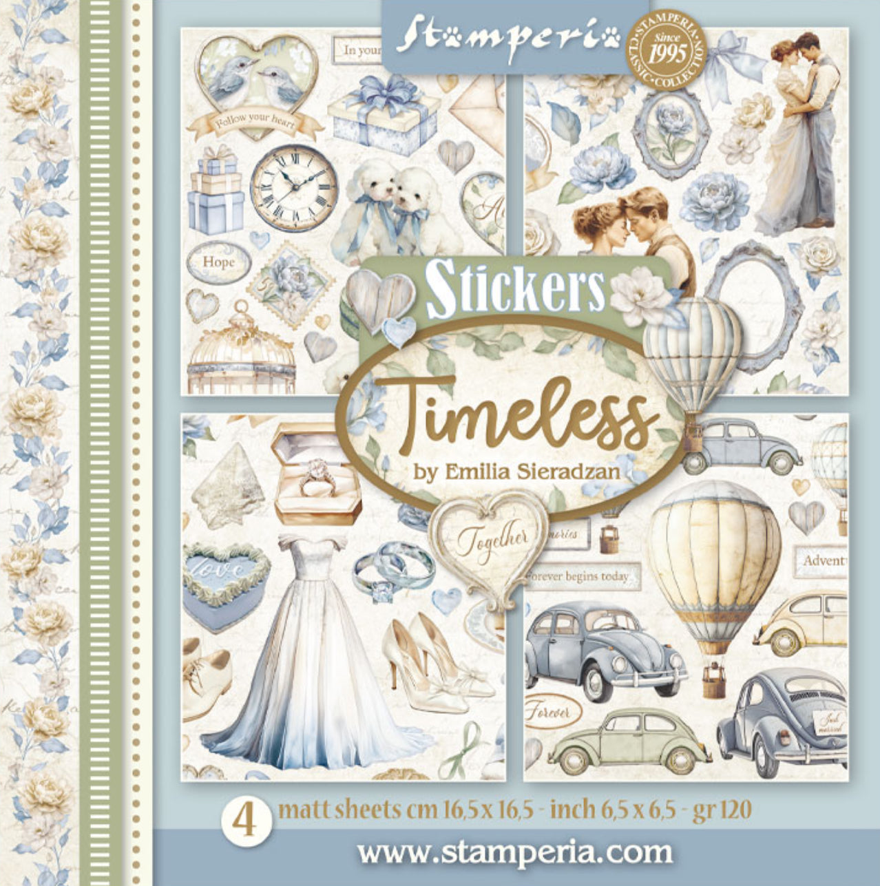 Stamperia Timeless Stickers (4 Sheets)