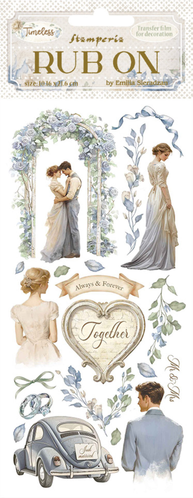 Stamperia Timeless Rub On - Wedding