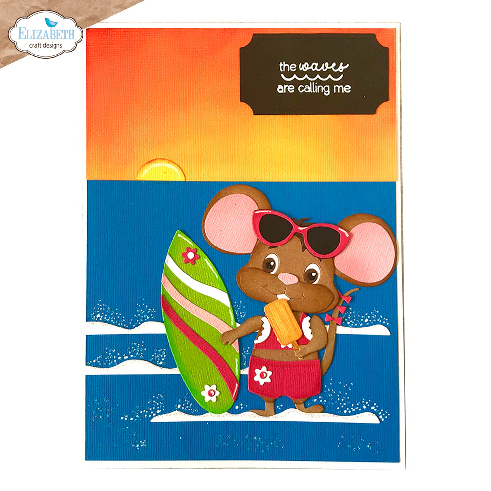 Elizabeth Craft Designs Summer Travel Sentiments Stamp Set