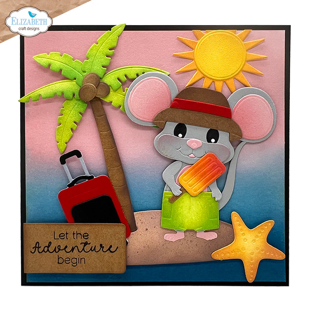Elizabeth Craft Designs Summer Travel Sentiments Stamp Set