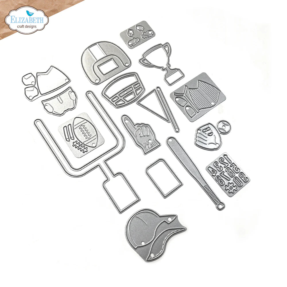 Elizabeth Craft Designs Football/Baseball Accessories Metal Die Set