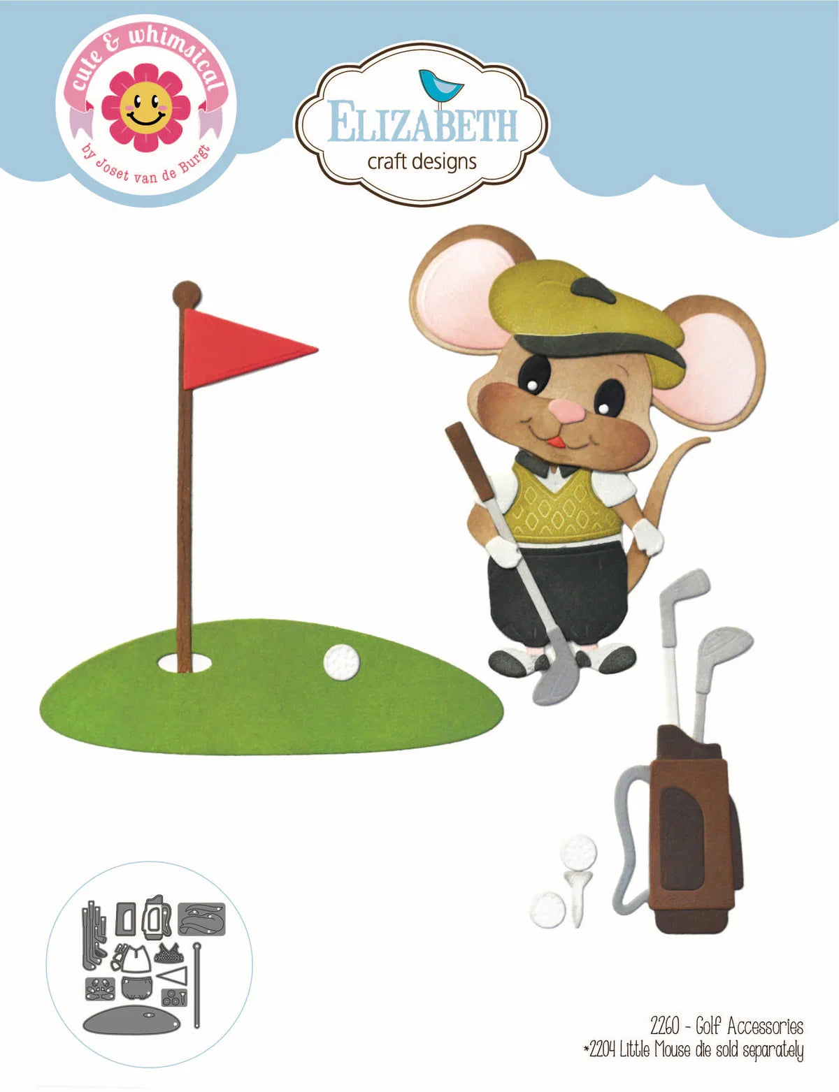 Elizabeth Craft Designs Golf Accessories Metal Die Set