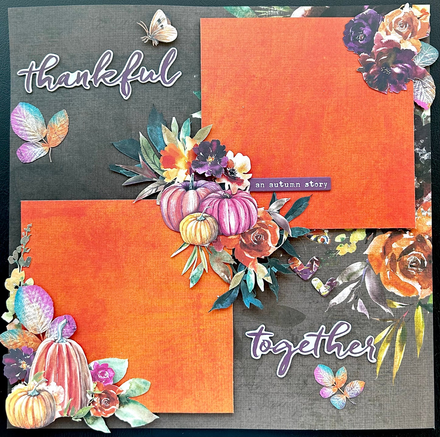 Thankful Together 2-Page Layout (Virtual Class 76)