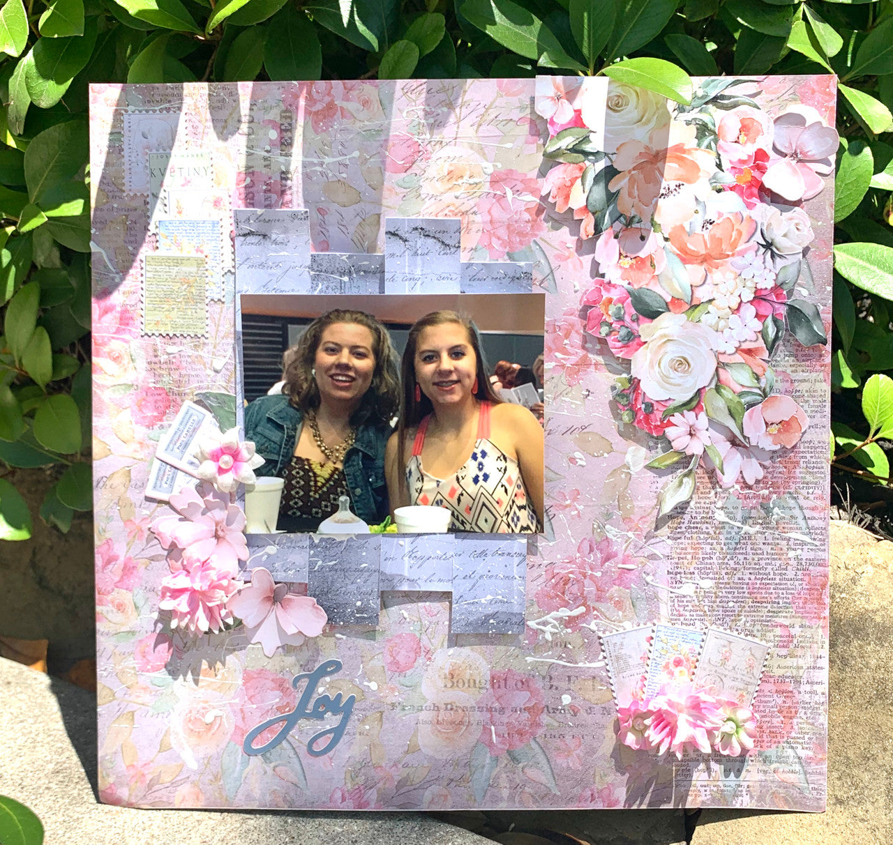 Kreative Kreations "Breathe Joy" lay-out van 2 pagina's feat. 49 & Markt (virtuele klasse 7)