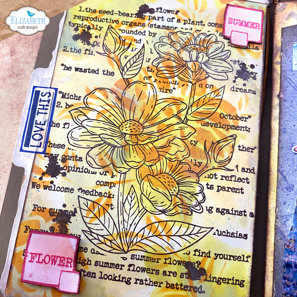 Elizabeth Craft Designs Summer Flower Die & Stamp Set