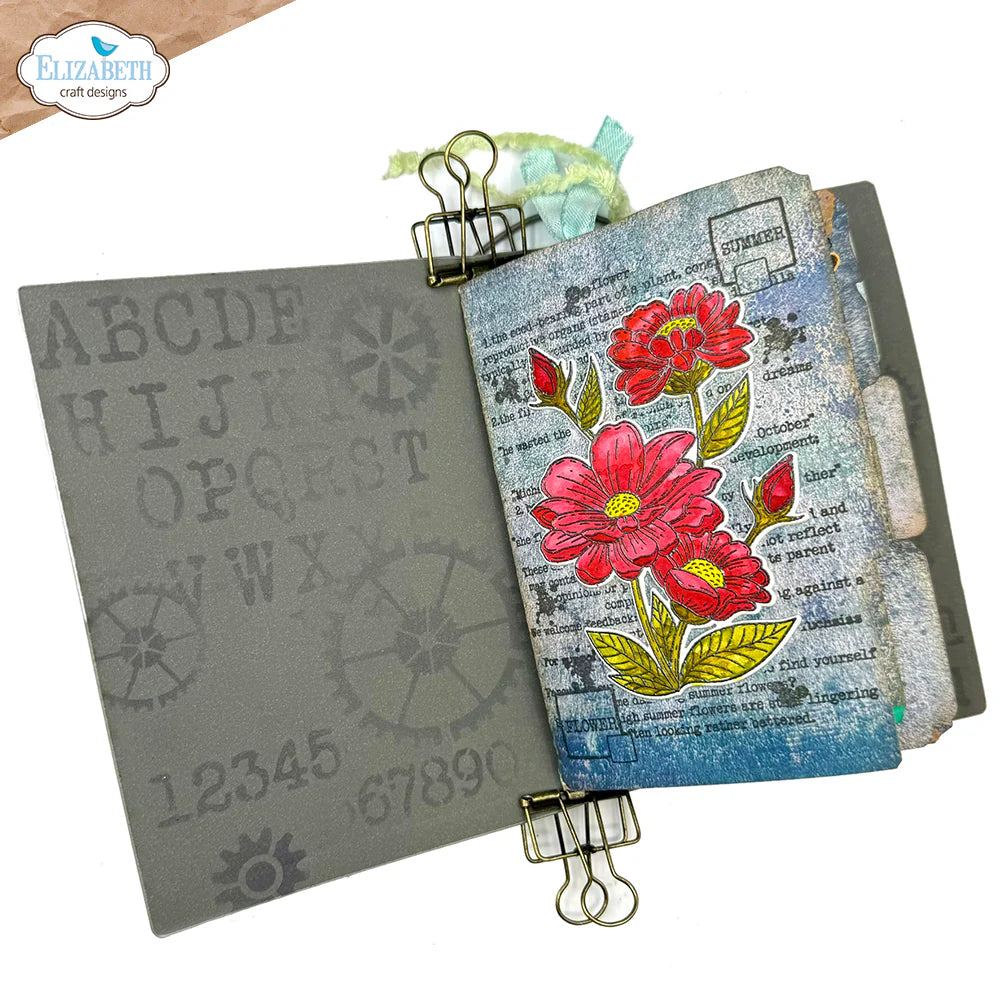 Elizabeth Craft Designs Summer Flower Die & Stamp Set