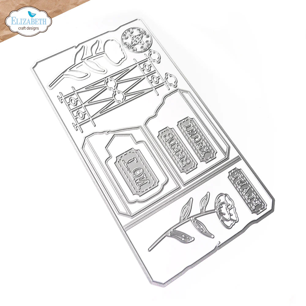 Elizabeth Craft Designs Plant Index Folder Metal Die Set