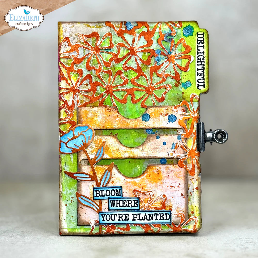 Elizabeth Craft Designs Floral Slots File Folder Metal Die Set