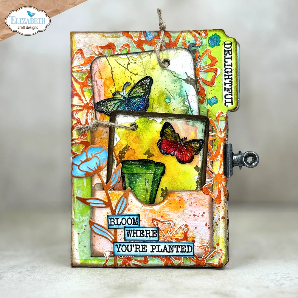 Elizabeth Craft Designs Floral Slots File Folder Metal Die Set