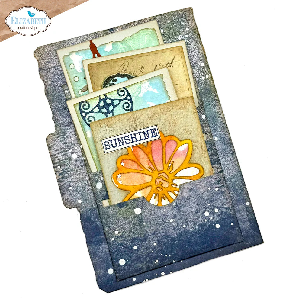 Elizabeth Craft Designs Floral Slots File Folder Metal Die Set
