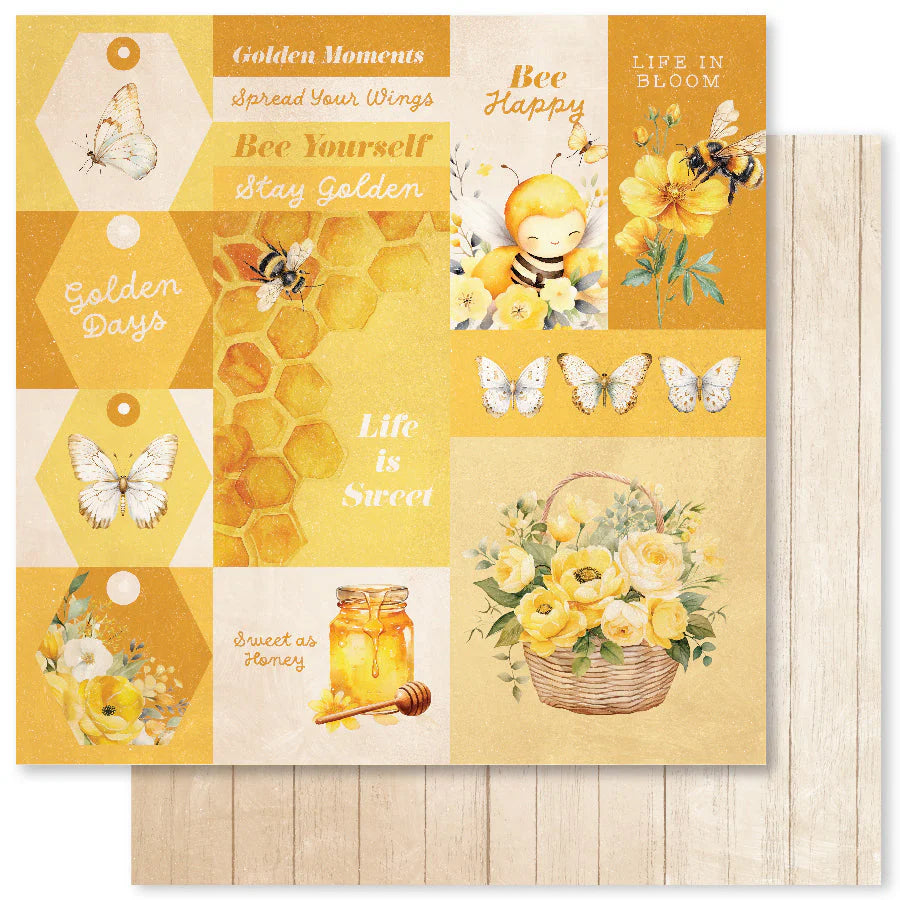 Paper Rose Studio Bees & Butterflies Basics 12x12 Paper Collection