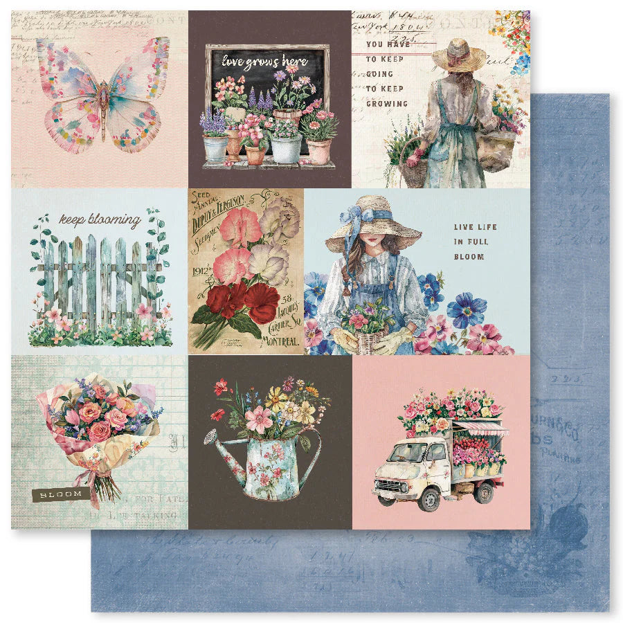Paper Rose Studio Flower Shoppe Basics 12x12 Paper Collection