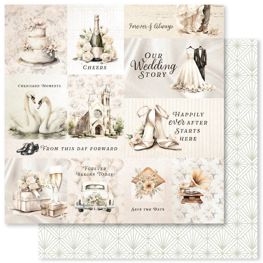 Paper Rose Studio Wedding Joy 12x12 Paper Collection