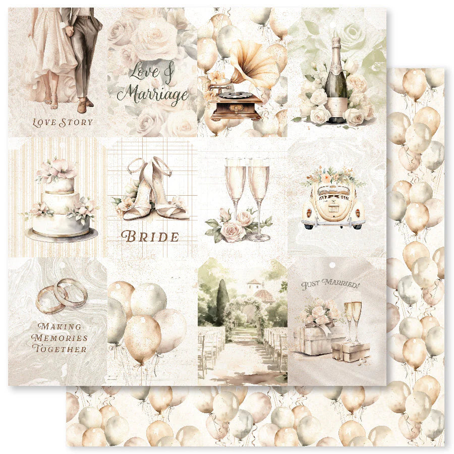 Paper Rose Studio Wedding Joy 12x12 Paper Collection