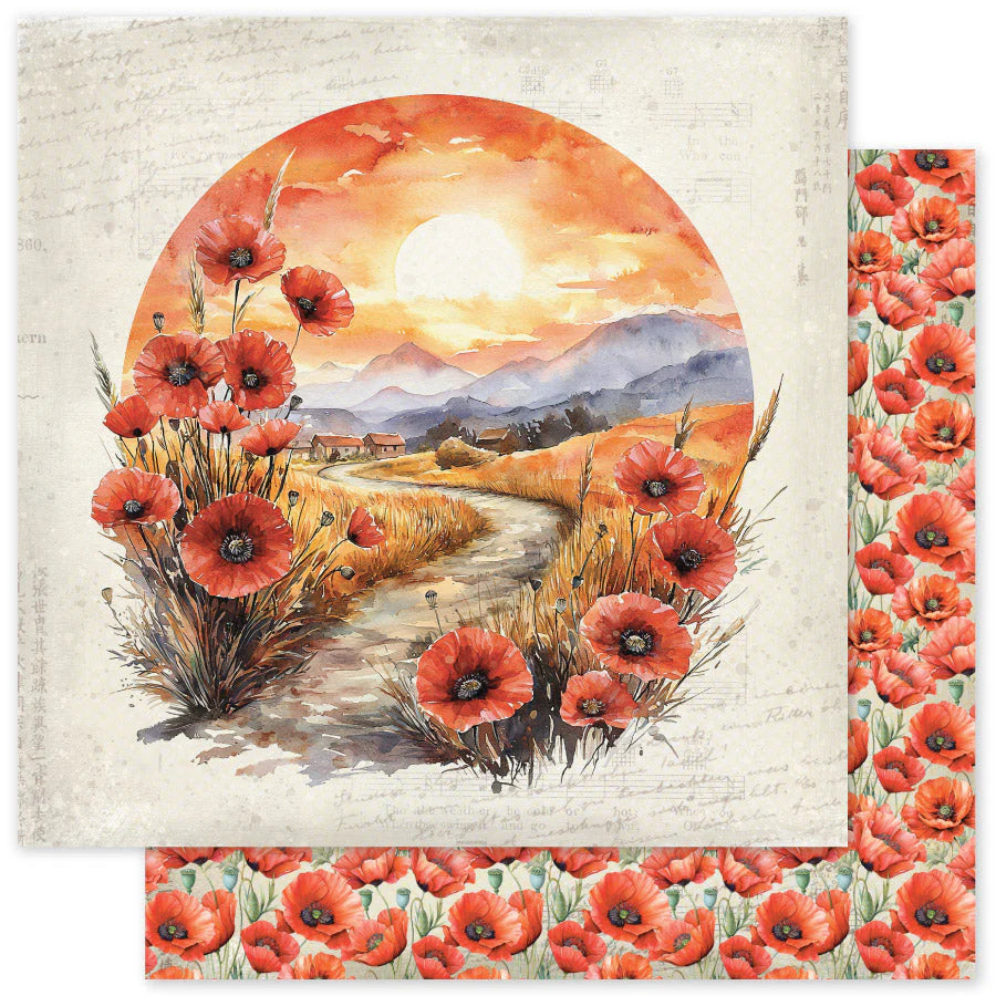 Paper Rose Studio Poppy Garden Basics 12x12 Paper Collection
