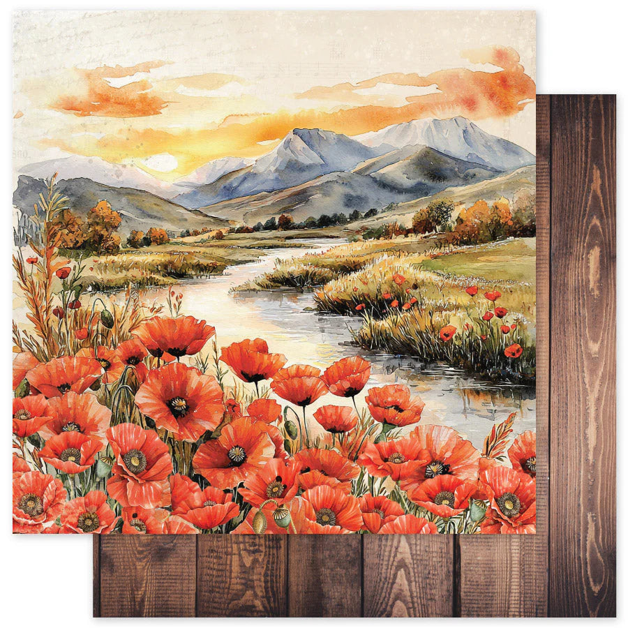 Paper Rose Studio Poppy Garden Basics 12x12 Paper Collection