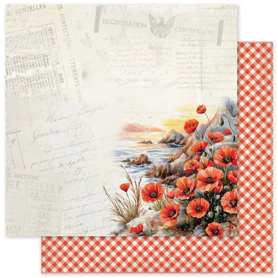 Paper Rose Studio Poppy Garden Basics 12x12 Paper Collection