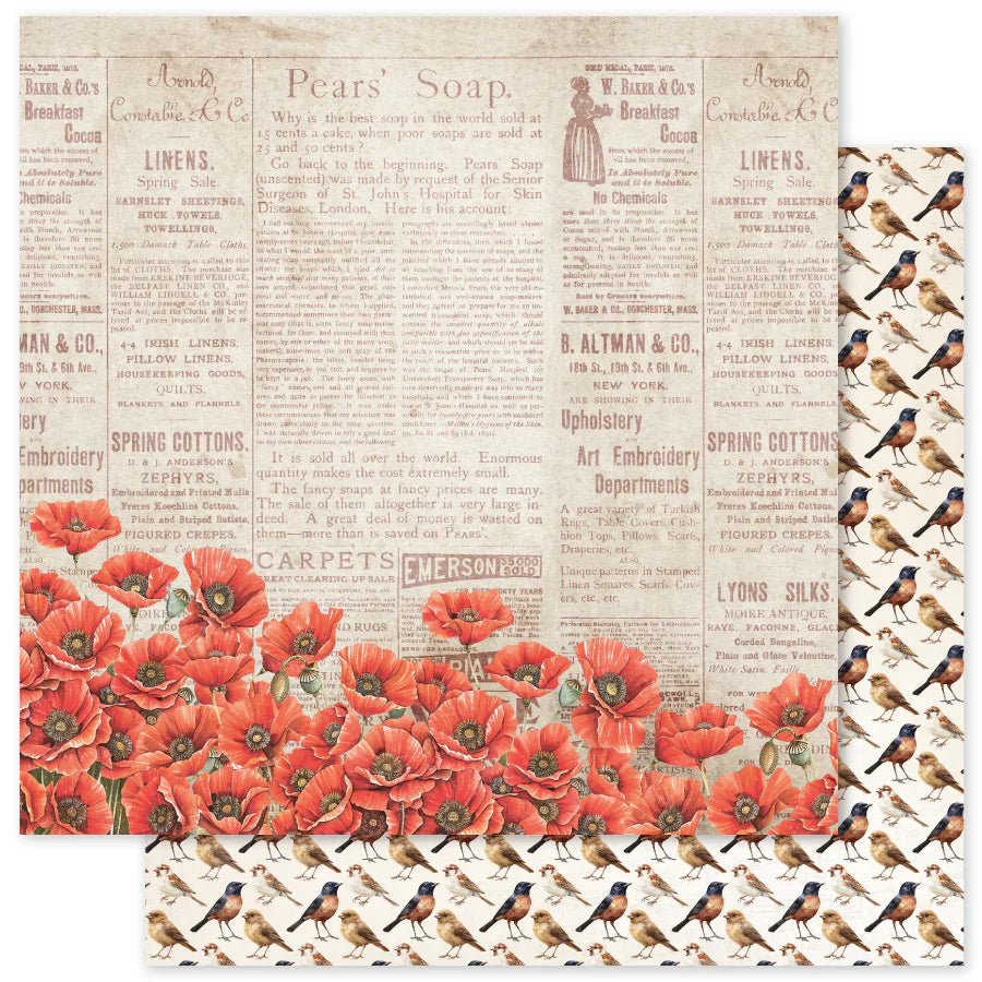 Paper Rose Studio Poppy Garden 12x12 Paper Collection