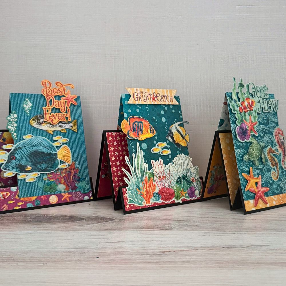Graphic 45 Seas the Day - Faux Step Card Set 2025 Kit 5