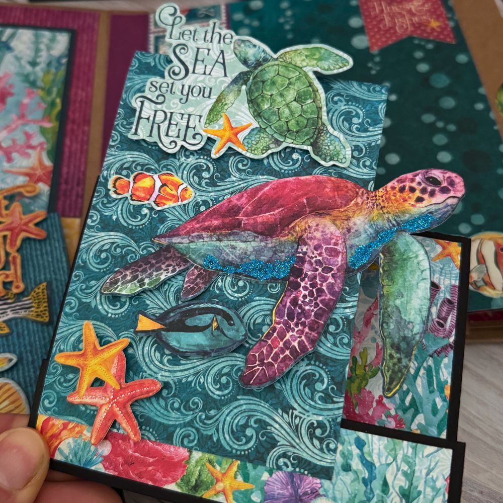 Graphic 45 Seas the Day - Faux Step Card Set 2025 Kit 5