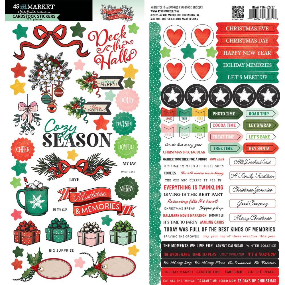 49 & Market Mistletoe and Memories Cardstock Stickers
