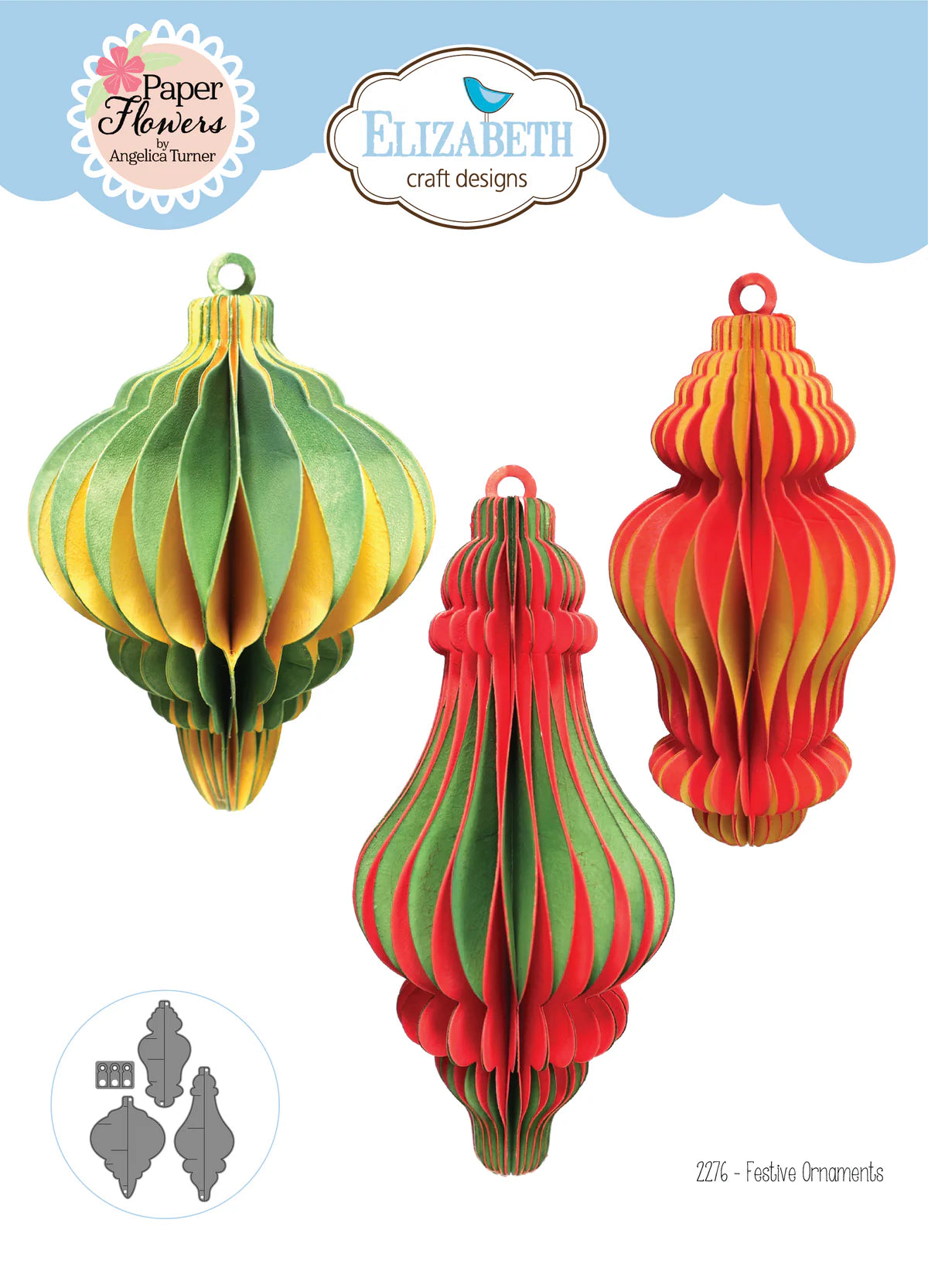 Elizabeth Craft Designs Festive Ornaments Metal Die Set