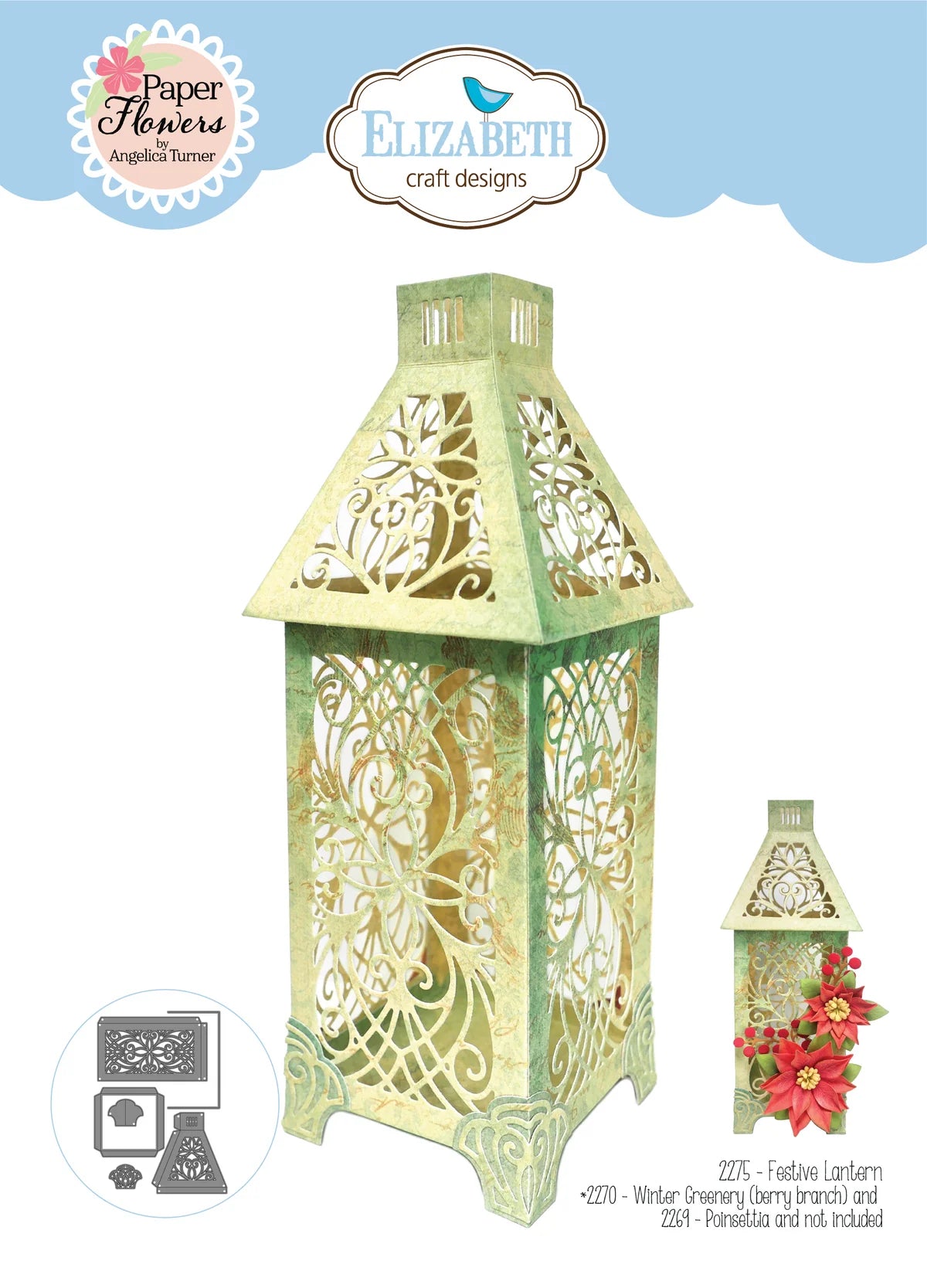 Elizabeth Craft Designs Festive Lantern Metal Die Set