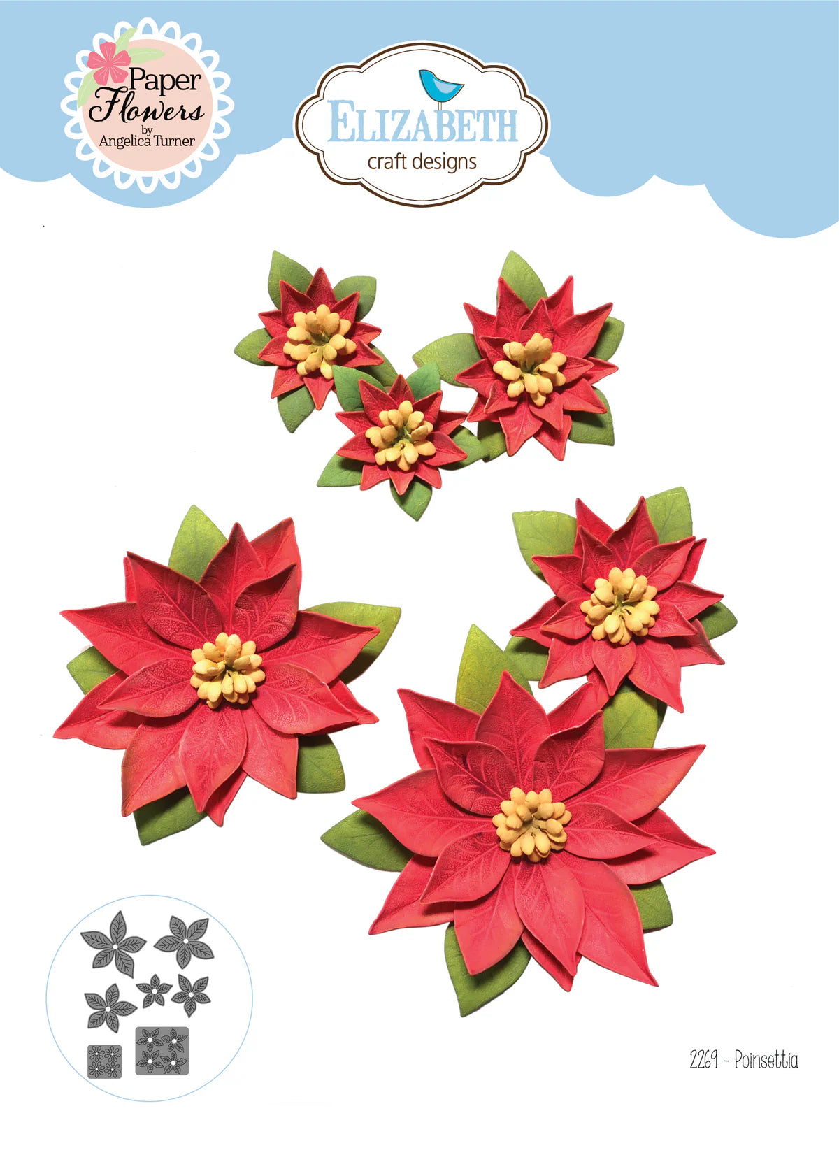 Elizabeth Craft Designs Poinsettia Metal Die Set