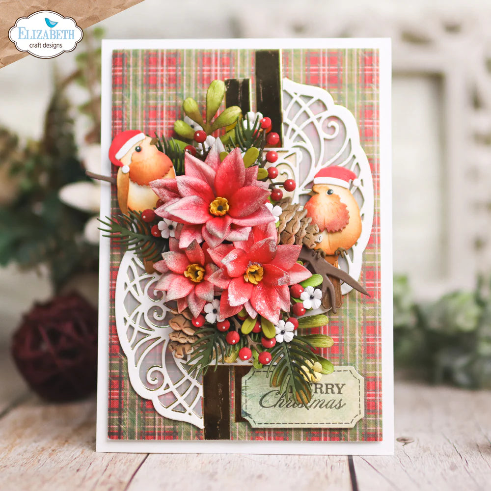 Elizabeth Craft Designs Poinsettia Metal Die Set