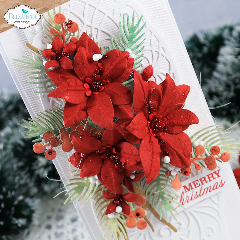 Elizabeth Craft Designs Poinsettia Metal Die Set