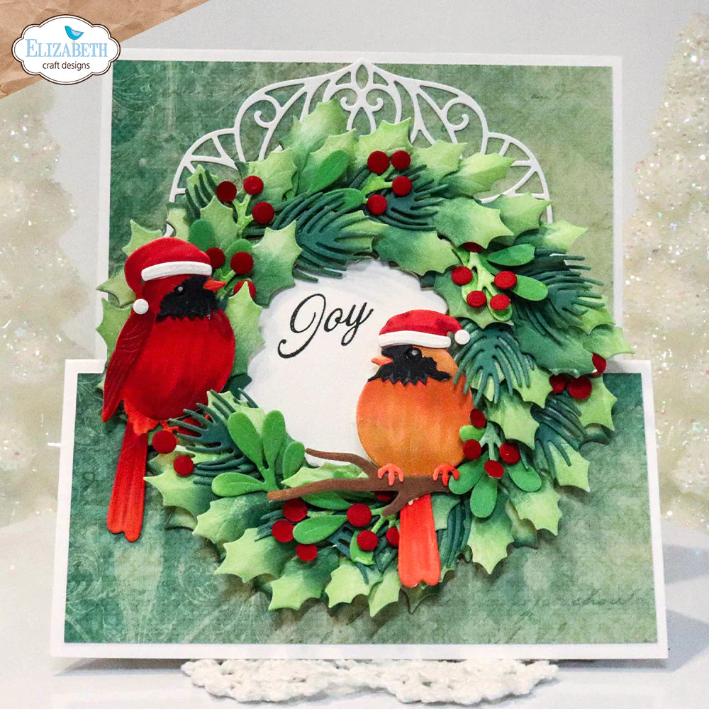 Elizabeth Craft Designs Festive Robin Metal Die Set