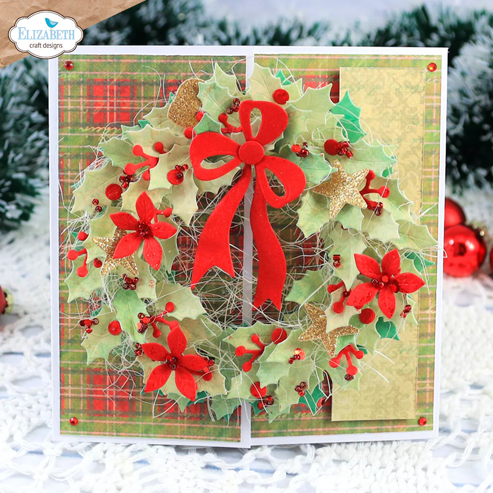 Elizabeth Craft Designs Holiday Wreath Metal Die Set