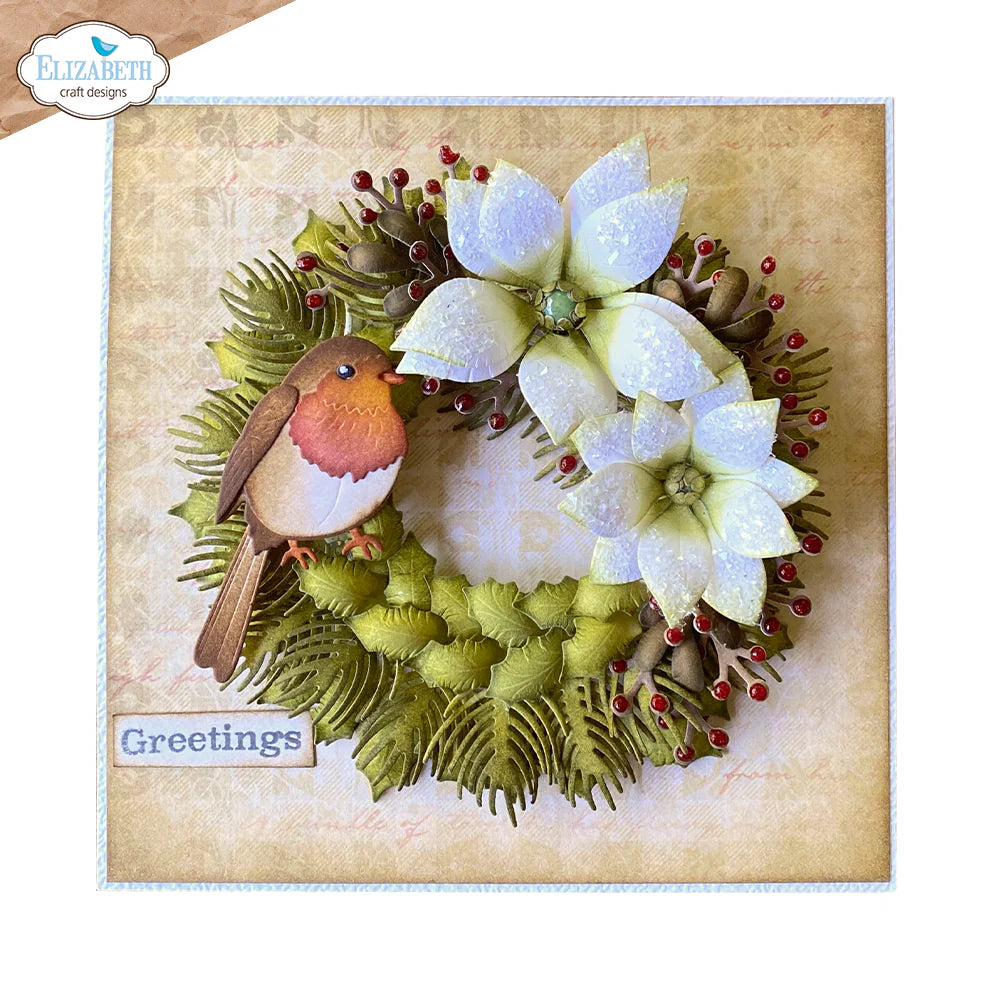 Elizabeth Craft Designs Holiday Wreath Metal Die Set