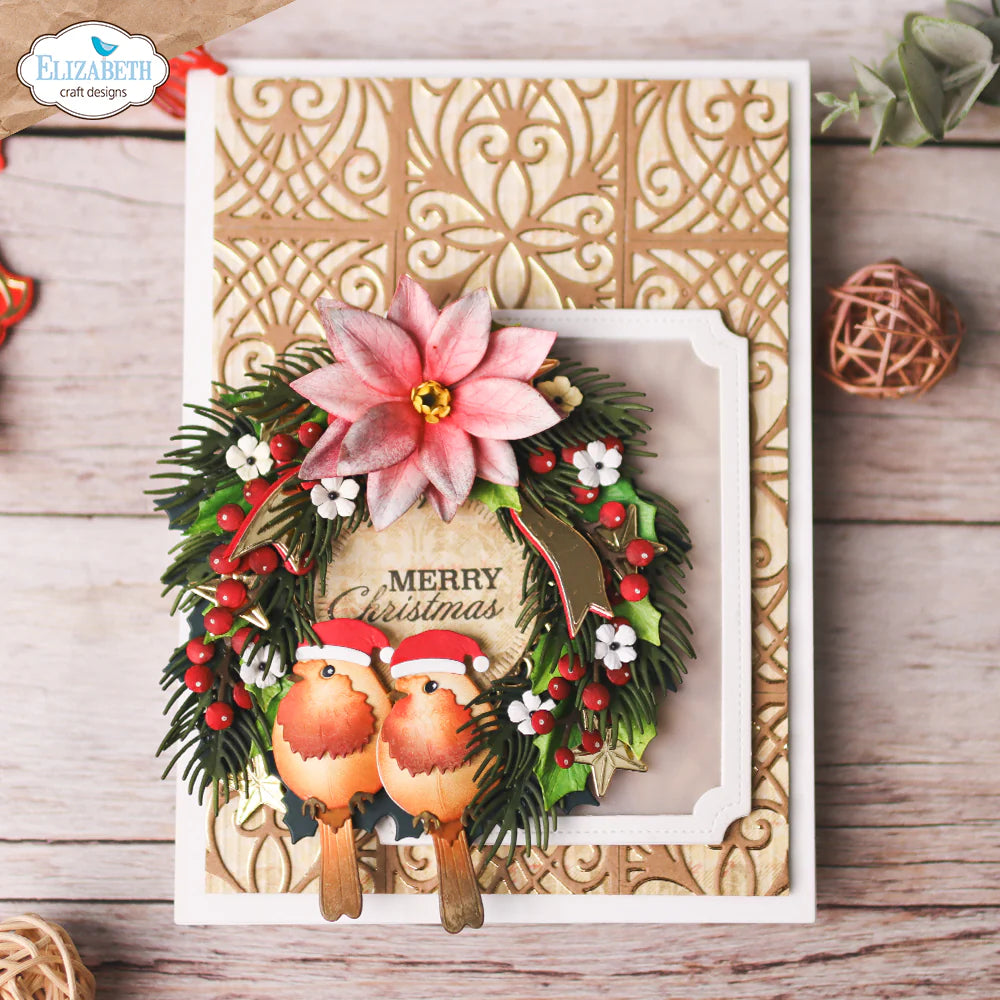 Elizabeth Craft Designs Holiday Wreath Metal Die Set