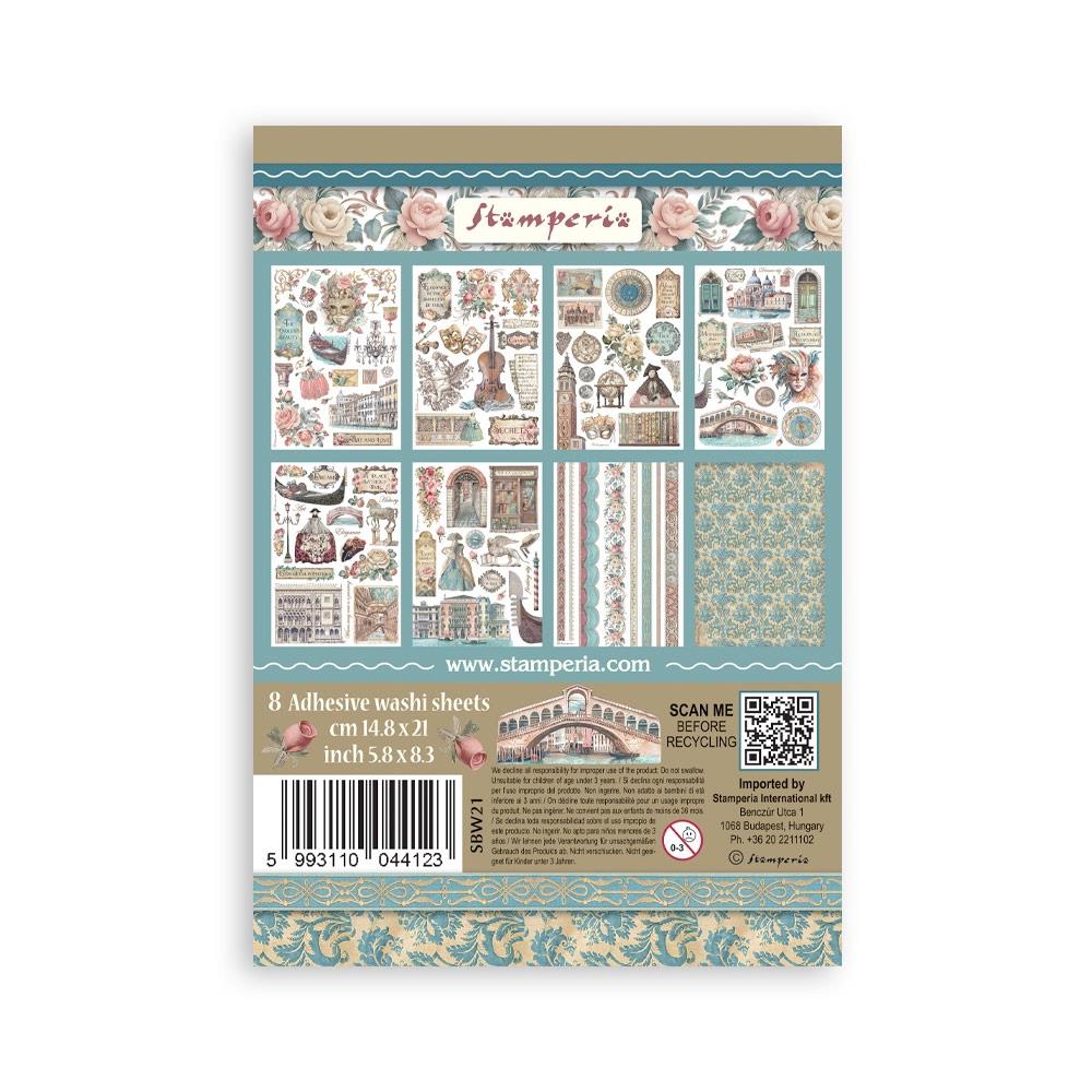 Stamperia Venice Washi Pad (8 Sheets)