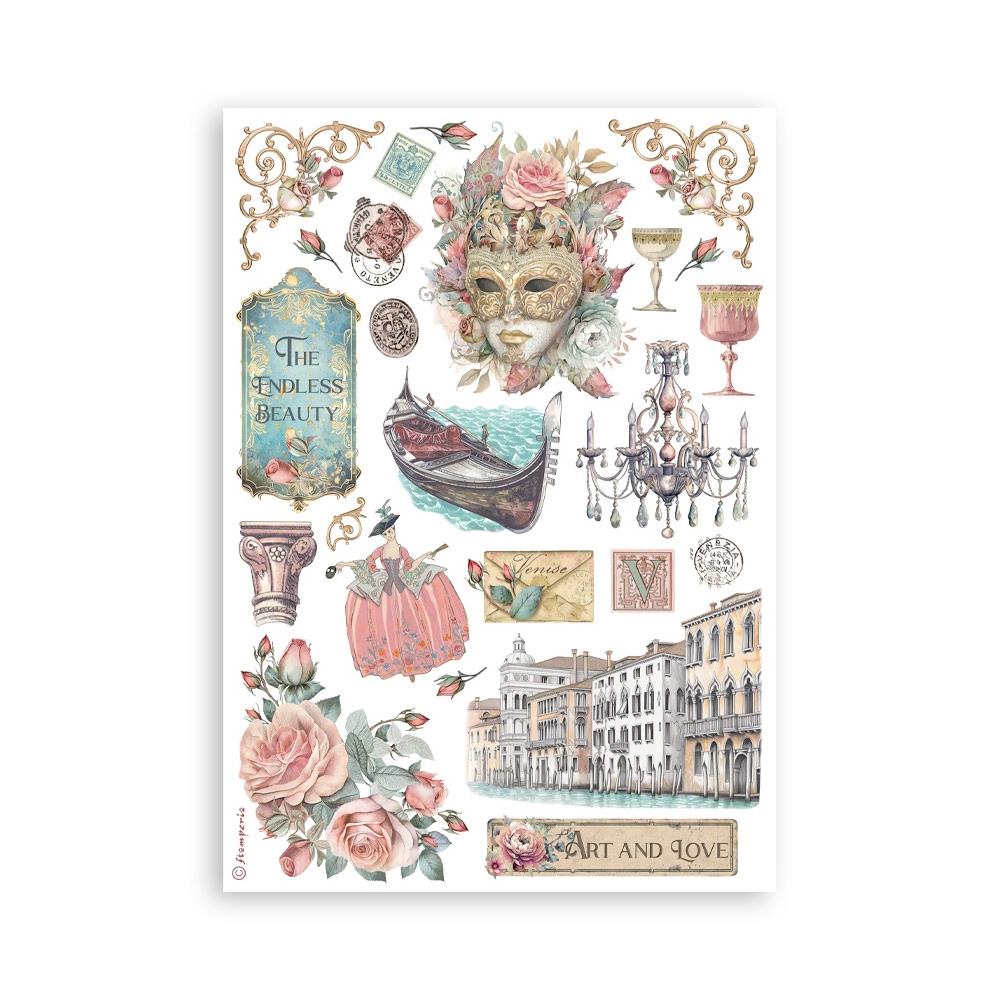 Stamperia Venice Washi Pad (8 Sheets)